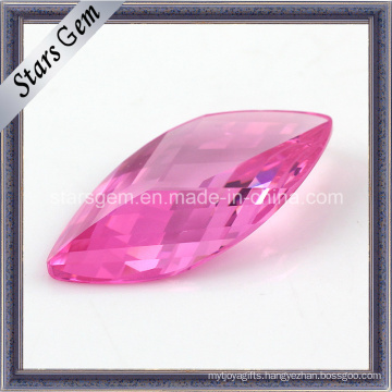 New Cutting Leaf Shape Pink Color Cubic Zirconia